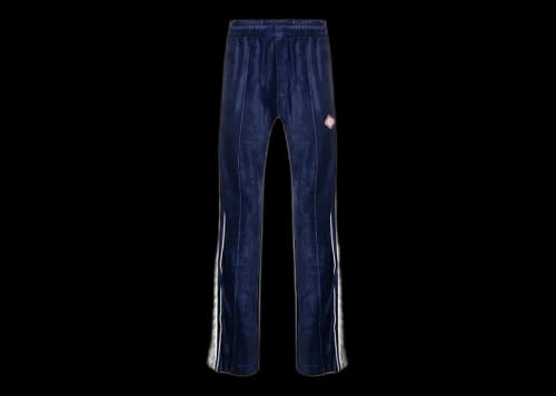 Casablanca Laurel Velour Tracksuit Bottoms Navy Blue
