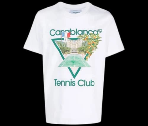 Casablanca Tennis Club Print T-shirt White