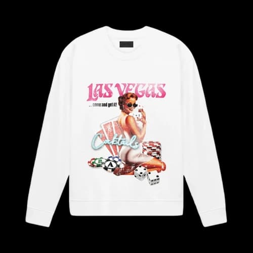 RtA Charles Las Vegas Cocktails Sweatshirt 'White'