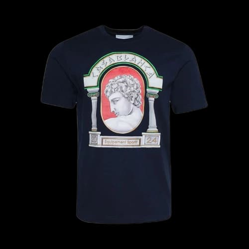 Casablanca La Medaille Printed T-Shirt 'Navy'