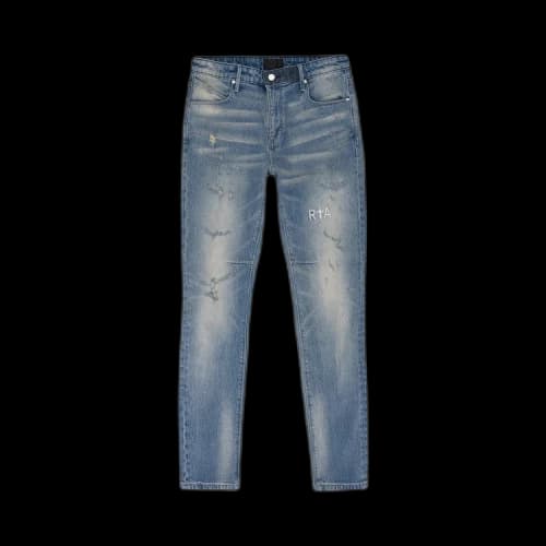 RtA Light Wash Distressed Skinny Jeans 'Blue'