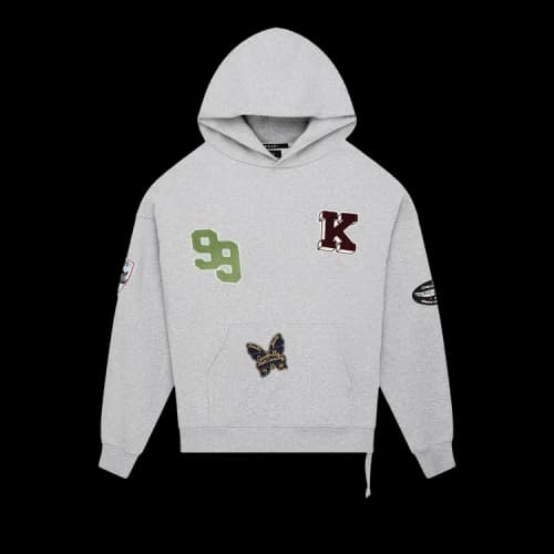 Ksubi Patched Ekcess Hoodie 'Grey Marle'