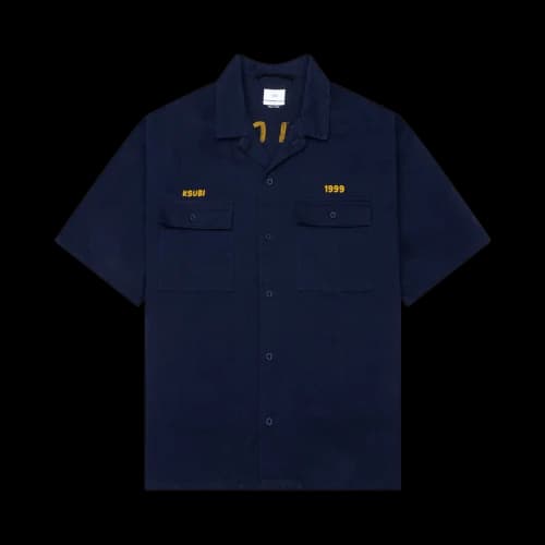 Ksubi Mekanik Boiler Short-Sleeve Shirt 'Ink Blue'