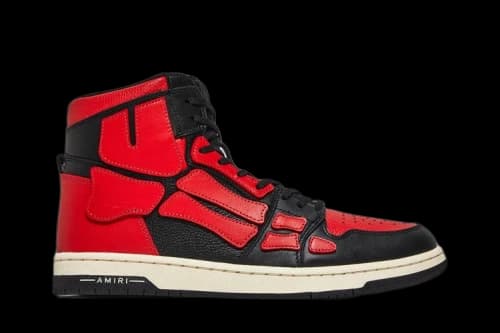 AMIRI Skel Top Hi Black Red White