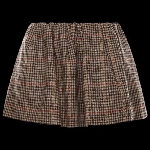 Miu Houndstooth Mini Skirt 'Brown'