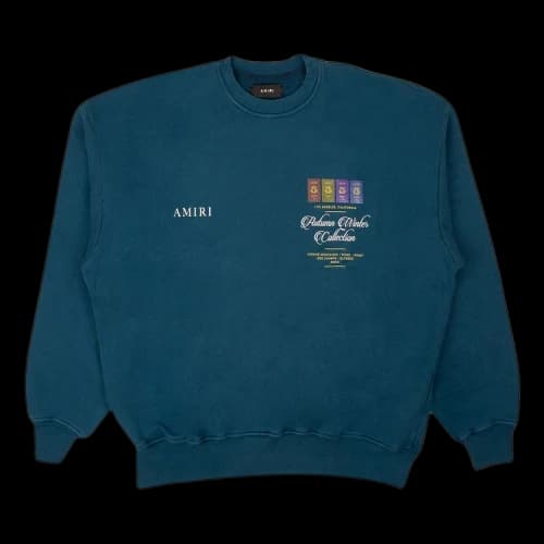 Amiri Giveaway Crewneck Sweatshirt 'Blue'