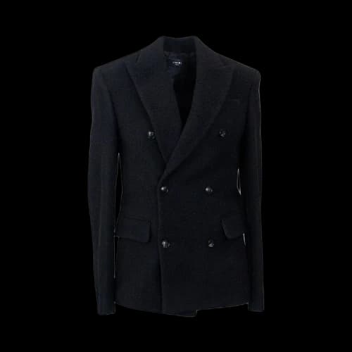 Amiri Boiled Wool Double Breasted Jacket 'Black'