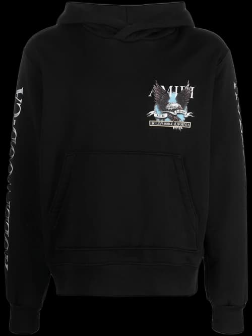 AMIRI Eagle Hollywood Hoodie Black