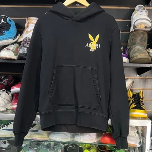 Amiri Playboy Cover Bunny Cotton Hoodie Black