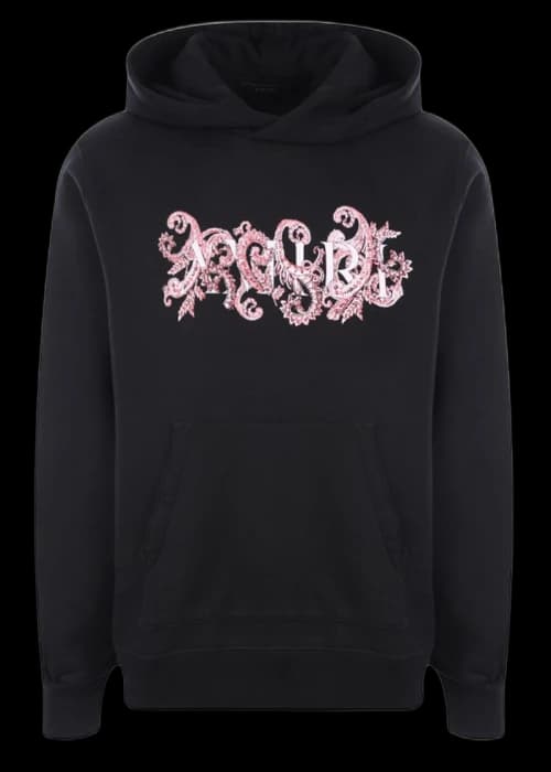AMIRI Paisley Print Hoodie Black