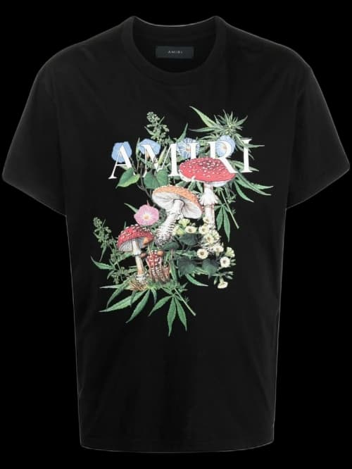 AMIRI Psychedelic Mushroom Tee Black