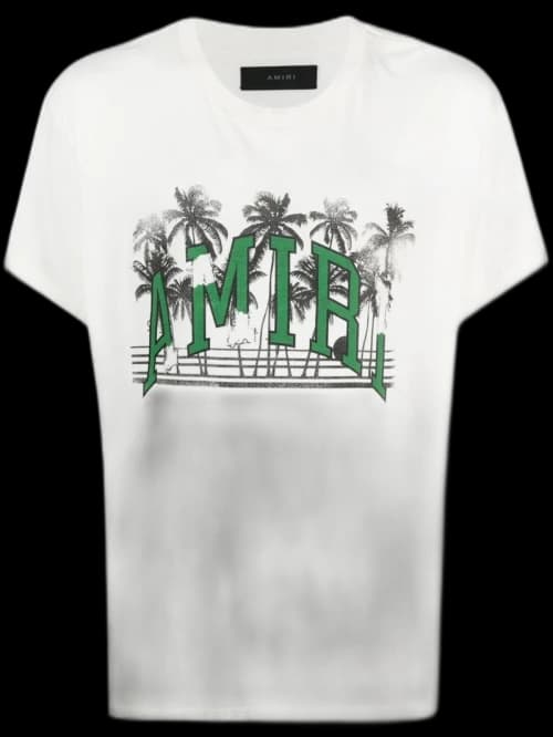 AMIRI Varsity Palms Tee White