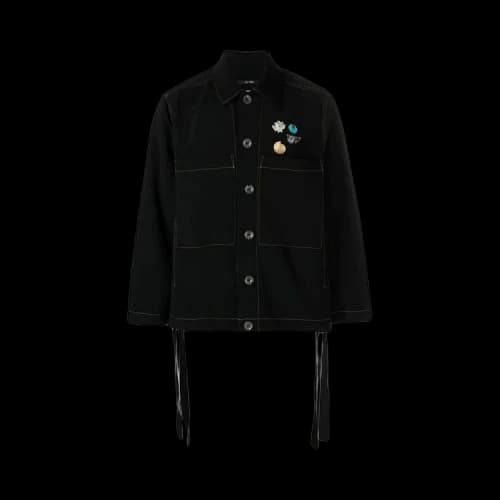 Song for the Mute Assorted Pin Detail Shirt Jacket 'Black'