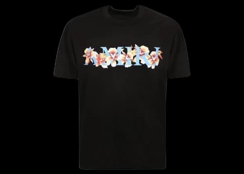 AMIRI Logo Printed Crewneck T-shirt Black