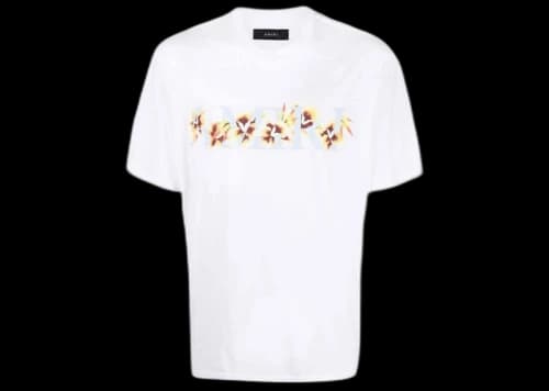 AMIRI Floral Print T-shirt White