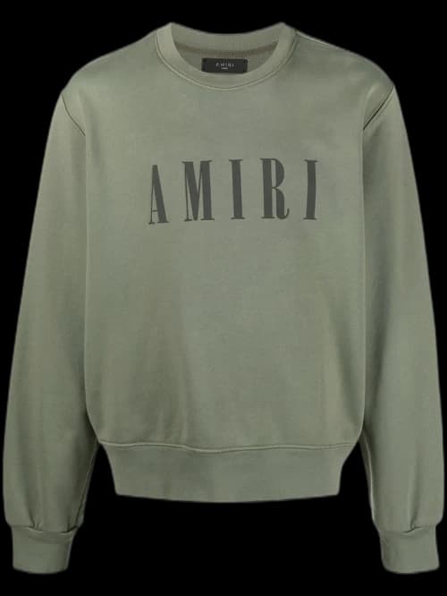 AMIRI Core Logo Crew Khaki Green