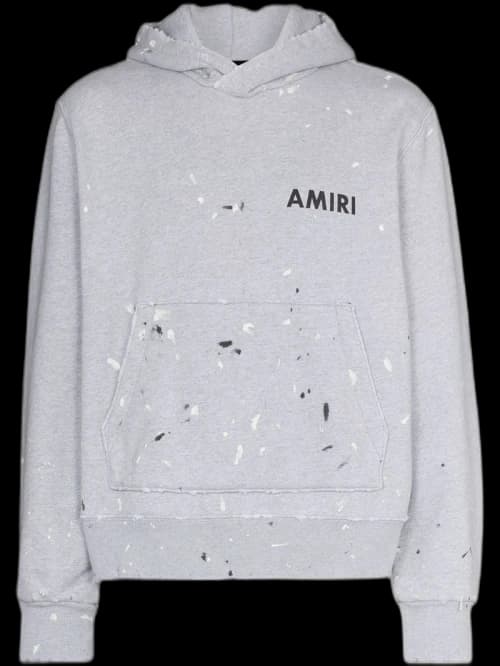 AMIRI Army Paint Hoodie Heather Grey