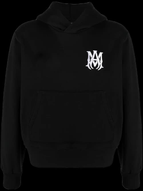 AMIRI M.A. Logo Embroidered Hoodie Black/White