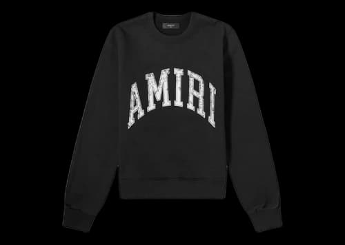AMIRI Varsity Bandana Crewneck Black