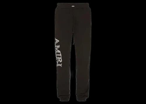 AMIRI Leopard Applique Sweatpants Black