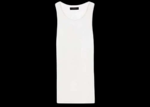AMIRI Ribbed Cotton Jersey Tank Top White