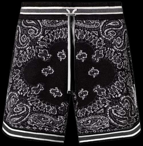 AMIRI Bandana B-Ball Shorts Black