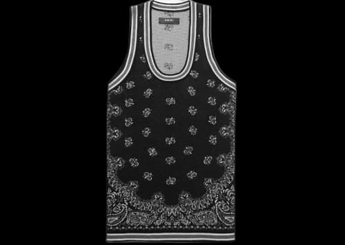 AMIRI Bandana Basketball Tank Top Black