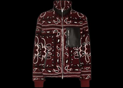 AMIRI Bandana Fleece Jacket Red/Black