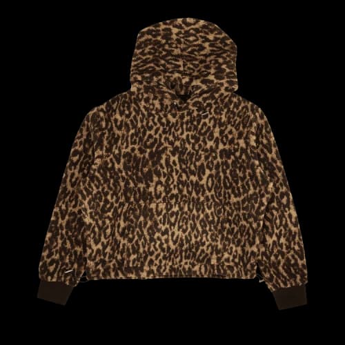 Amiri Leopard Fleece Polar Hoodie Sweatshirt 'Brown'
