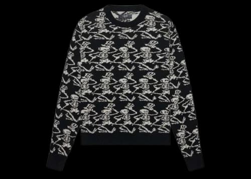 AMIRI Grateful Dead Skeleton Sweater Black/White