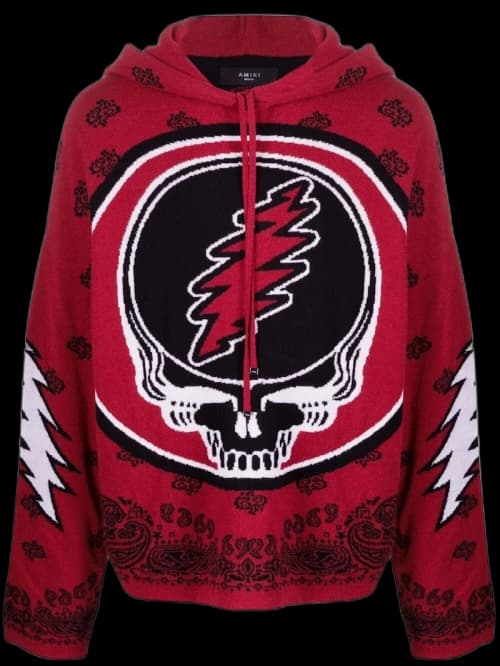 AMIRI Grateful Dead Cashmere Hoodie Red
