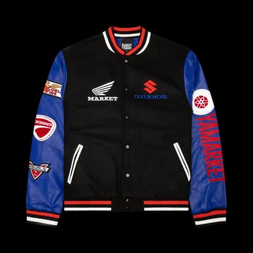 Market Sponsorship Varsity Jacket 'Black/Blue'