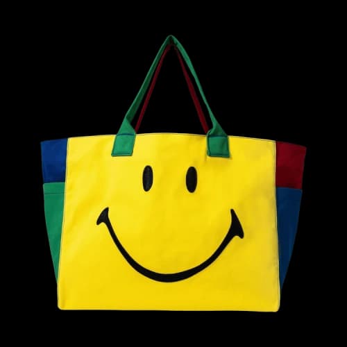 Market Smiley Colorblock Tote Bag 'Multicolor'