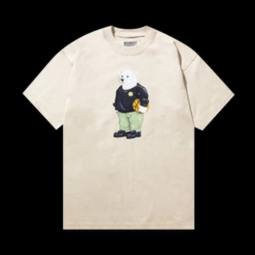 Market Smiley Polar Bear T-Shirt 'Wood Ash'