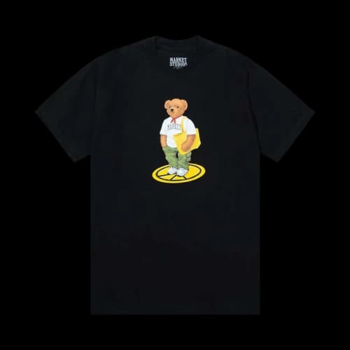 Market Stand for Peace Bear T-Shirt 'Jet Black'