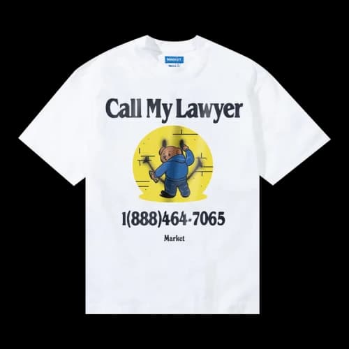 Market Airbrush Call My Lawyer T-Shirt 'White'