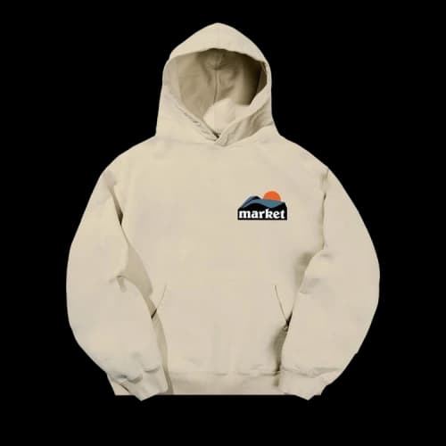 Market On The Horizon Hoodie 'Ecru'