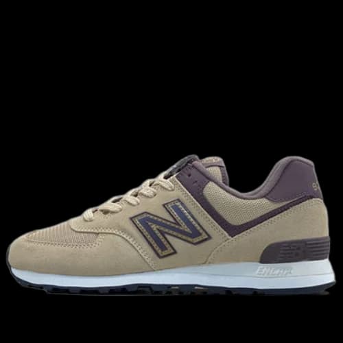 New Balance 574 Sport Shoes Brown 'Khaki Purple'