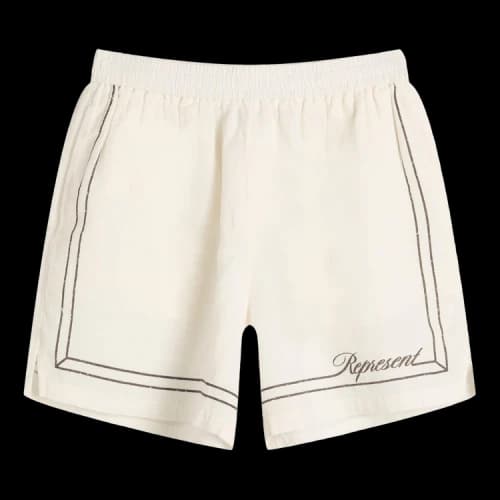 Represent Clo Border Short 'Whisper White'
