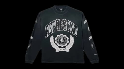 Represent MLM100371 Represent Legacy Crest L/S Tee Black