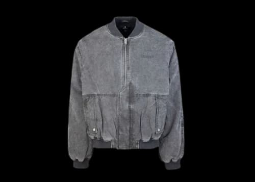 Represent Bomber Inset Sleeve Jacket Stained Black
