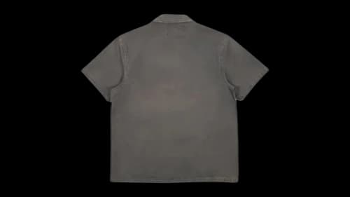 Represent Script Camp Collar Shirt Mid Khaki