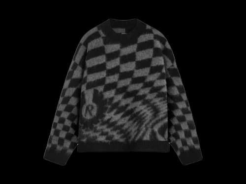 Represent x Belstaff Checkerboard Knit Sweater Shadow