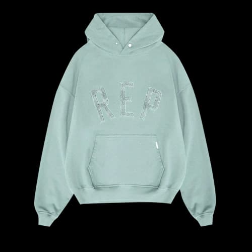 Represent Clo Rep Appliqué Hoodie 'Forest Green'