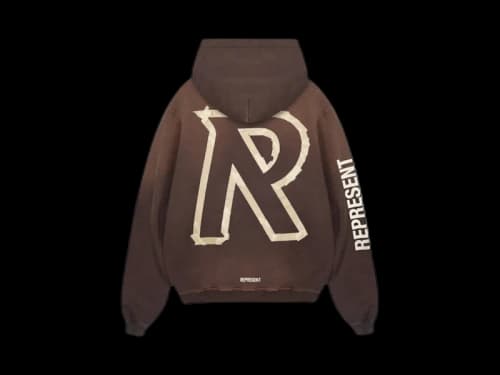Represent Masking Tape Initial Hoodie Cedar