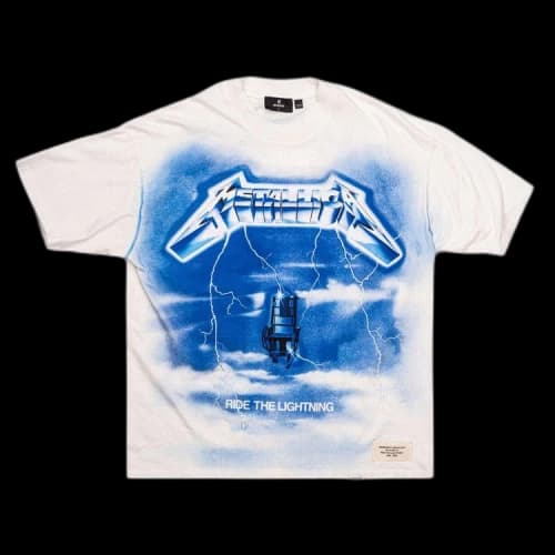 Represent Clo Metallica Ride the Lightning T-Shirt 'Flat White'