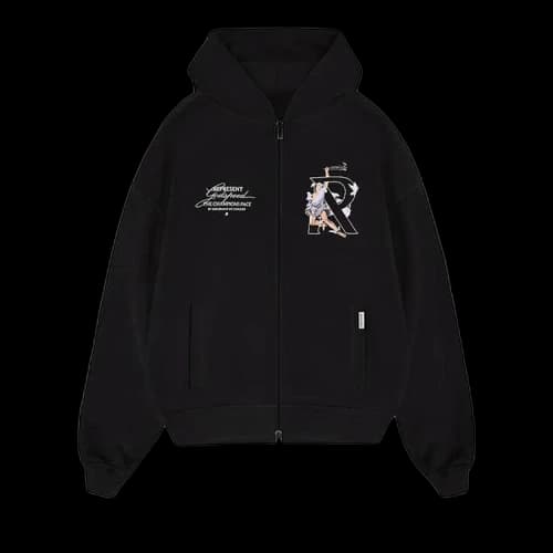 Represent Clo Hermes Zip Hoodie 'Jet Black'