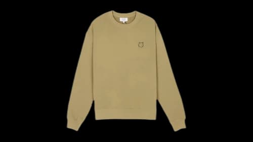 Maison Kitsune Bold Fox Head Sweatshirt Beigekhaki