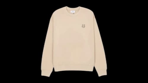 Maison Kitsune Bold Fox Head Sweatshirt Beige