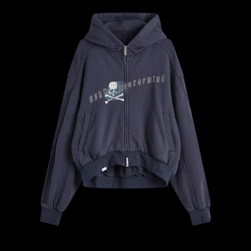 Mastermind Japan x C2H4 Profile Zip-Up Hoodie 'Mist Navy'